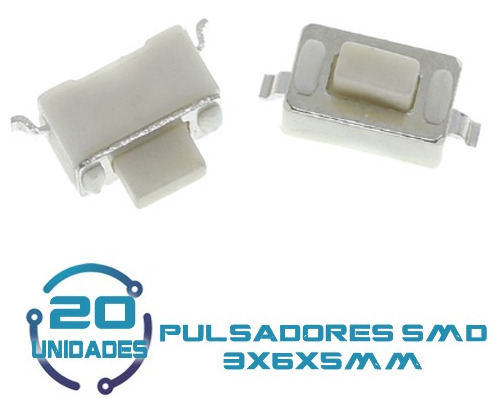 20 Uni Micro Switch Pulsadores Smd 3 X 6 X 5mm 2 Pines 