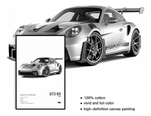 Vejia Póster De Coche En Lienzo Para Pared 911 Gt Turbo Cart