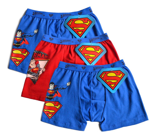 Boxer Set 3pzs Ropa Interior Niño Ajustable Calzón Super Her