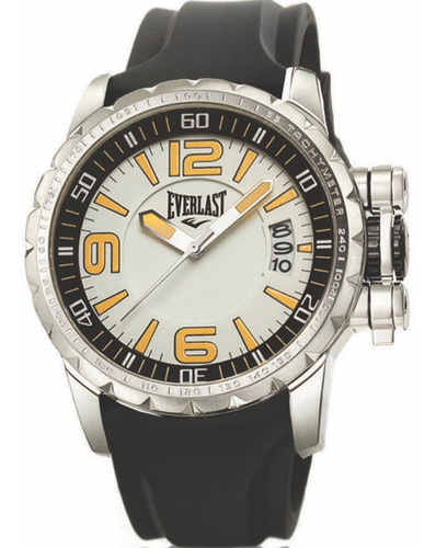 Relógio Pulso Everlast Masculino Aço E39530 - Cor Preto