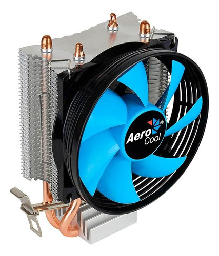 Enfriador de procesadores Aerocool Verkho2 Intel y Amd, LED negro/azul, negro y azul