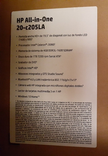 Computadora Hp All In One