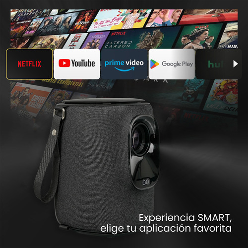 Proyector Portatil Smart Nova 9000lm + Telon 80 Levo