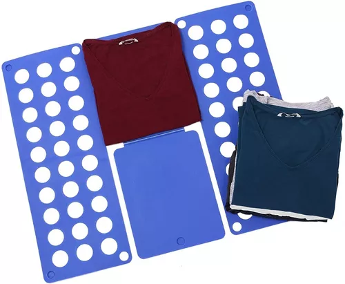 Genérico DOBLADOR DE Ropa Manual Azul PLEGADOR DE Camisetas Organizador DE  Ropa PLEGAFACIL PORTATIL PLASTICO Garantia : : Hogar y cocina