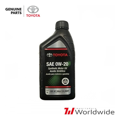 Aceite Sintético Toyota 0w-20 1l Pote 946ml