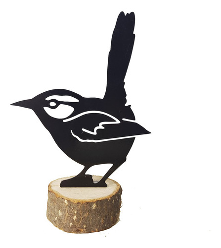 Hao Silueta Metal Tapa Chickadee Pajaro Acero Para Jardin