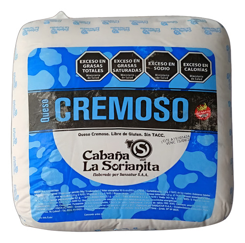 Queso Cremoso Cabaña La Sorianita Sin Tacc.