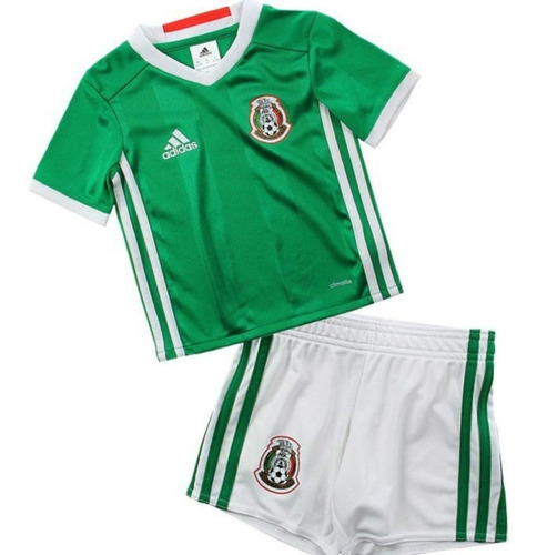 Imagen 1 de 6 de Kit Conjunto adidas De La Seleccion De Mexico Niño Y Bebe
