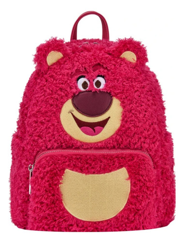 Bolso Backpack Oso Lotso Minimochila Pixar Rosa Chicle Liso Níquel Rosa Chicle