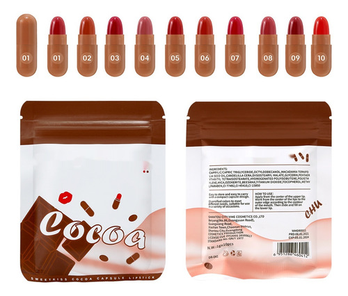 Lápiz Labial Con Acabado Mate En Cápsula De Chocolate
