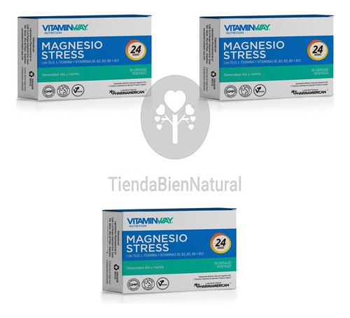 Magnesio Stress X 90 Tilo + L-teanina+vitaminas  Vitamin Way