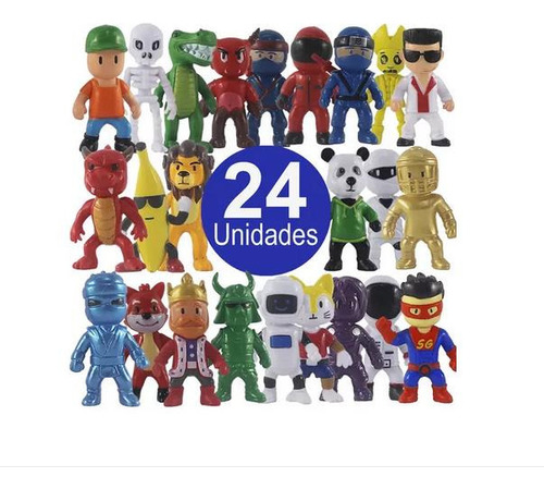 Stumble Guys Bonecos Do Jogo Kit 24 Personagens