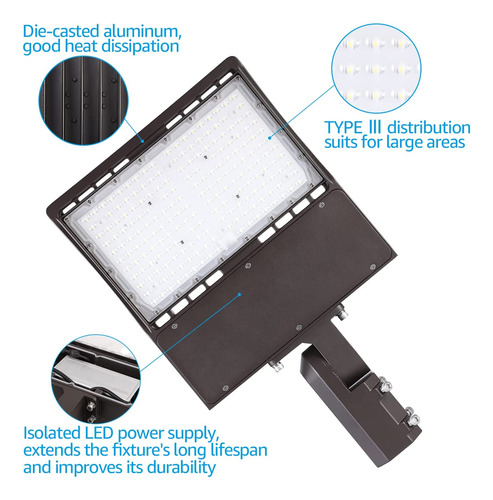 Luz Led De Estacionamiento De 150 W, 20250 Lm 135 Lmw 5...