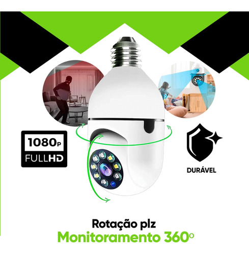 Cámara De Seguridad Ip Con Bombilla Wifi Fergusom Y
