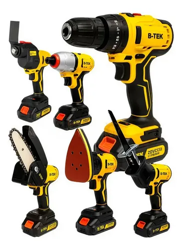 Yさん Kit Multi Ferramenta Elétrica 8x1 Parafusa Corta Lixa Serra