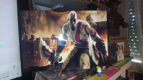 God Of War Cuadros De Madera Grandes 3d 