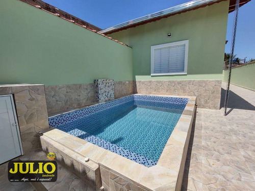 Imagem 2 de 20 de Entrada R$ 53 Mil + Saldo Super Facilitado. Casa Com Piscina 2 Dormitórios À Venda, 56 M² Por R$ 265.000 - Vila Loty - Itanhaém/sp - Ca4618