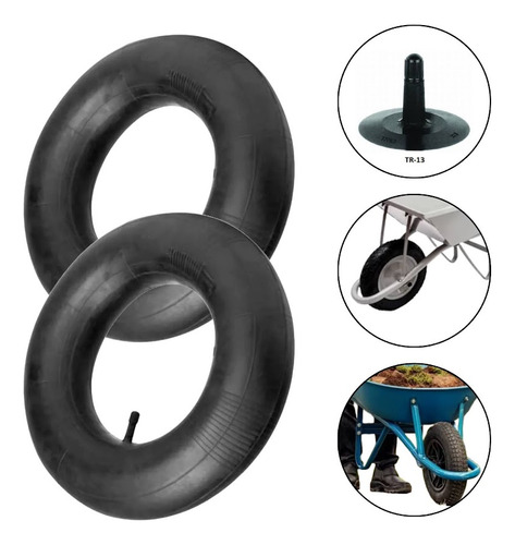 Kit 2 Câmaras De Ar 350-8 Mj8 Carrinho Mao Carriola Obras