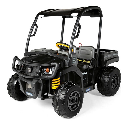 John Deere Montable Electrico Gator Xuv Negro Con Techo Y 2 Asientos Con Cajuela Funcional Marca Peg Perego