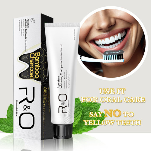 Pasta De Dientes R&o Ageratum Whitening Con Carbón De Bambú