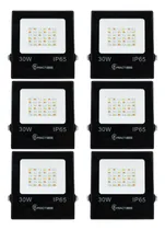 Comprar Pack X 6 Reflectores Led 30w Rgb Exterior Control Remoto