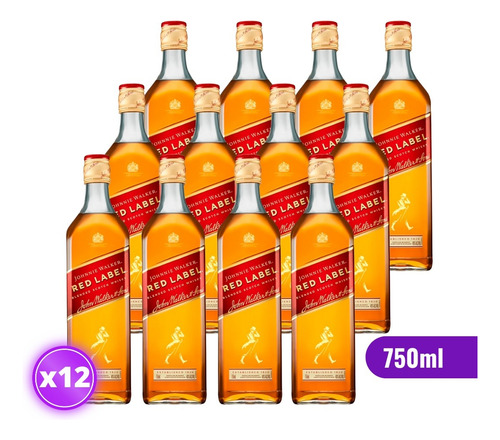 12x Whisky Johnnie Walker - Red Label - 750ml