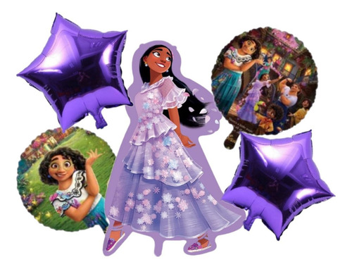 Set 10 Globos Encanto Isabela Y Mirabel Decoración Fiesta