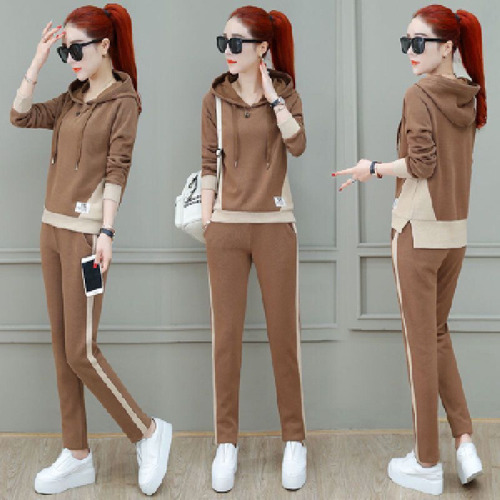 Conjunto Casual De Sudadera Con Capucha Y Pantalones Para Mu