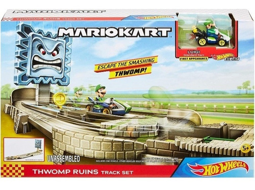 Hot Wheels Mario Kart Thwomp Luigi 