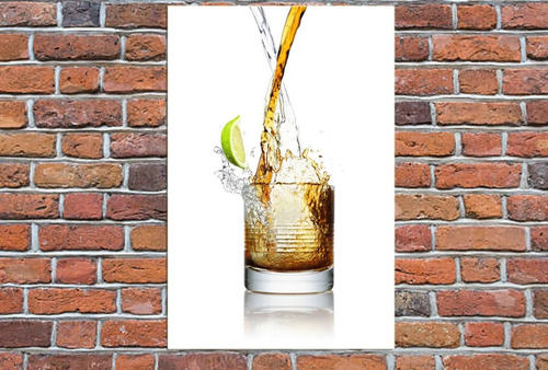 Cuadro 60x90cm Ron Coca Cuba Libre Trago Bar Decoracion