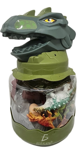 Set Dinosaurios Bote Cabeza Dinosaurio 15 Piezas Infantil Ele-Gate
