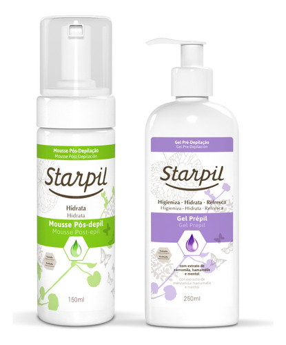 Gel Pré Depilatório + Mousse Pós Depilatório Starpil