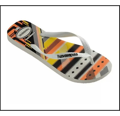 Imagem 3 de 3 de Chinelo Havaianas Trend Branco/amarelo Tamanho 39/40