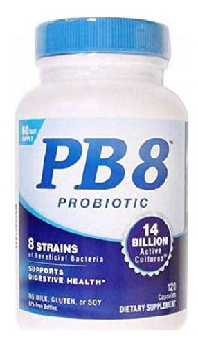 Pb 8 Probiotic 120 Cápsulas Nutrition Now