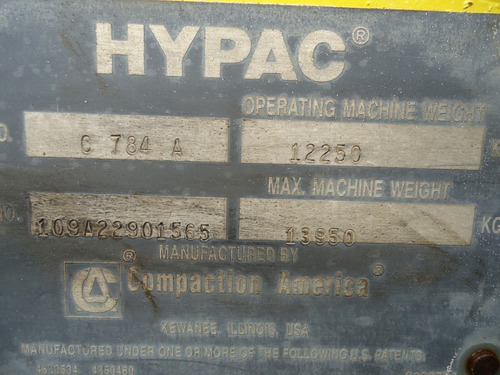 Imagen 13 de 13 de 12) Rodillo Compactador De Asfalto Hypac C784a 2005