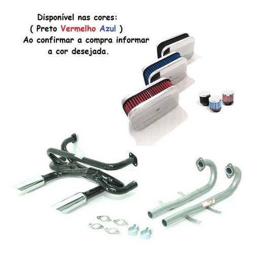 Kit Escapamento Diretãoo 4x2 Fusca Carburação Simples S40