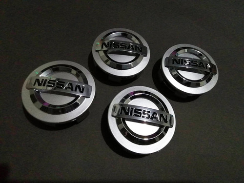 Tapas De Aros Auto Emblema Logo Nissan (juego De 4 Unidades)