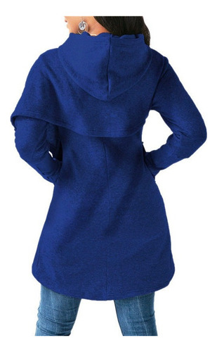 Sudadera Casual De Moda Dama Cruzada Con Capucha