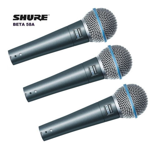 Tres Micrófonos Shure Beta 58a Por El Precio De Uno 3x1