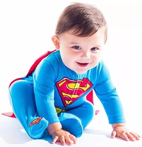 Disfraz Talla 0 A 3 Meses Para Bebé De Superman Con Capa
