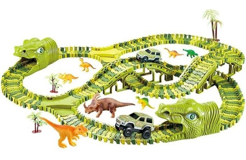 Pista Flexible De Dinosaurios Para Niños 240 Piezas Ref 256a