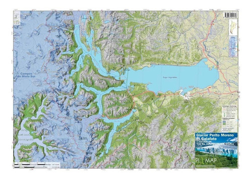Imagen 1 de 4 de Mapa Topográfico: Glaciar Perito Moreno / Estancia Cristina