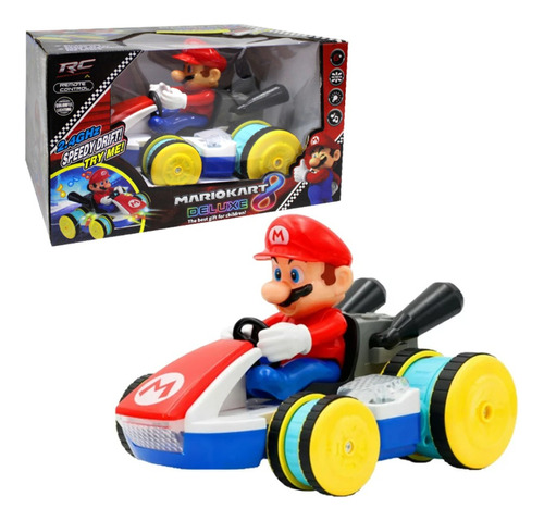 Super Mario - Auto De Control Remoto Con Efecto De Luz Y Son