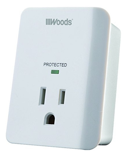 Woods 41008 Surge Protector One 3-prong Power Outlet Indicad