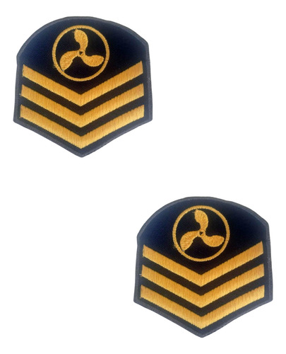 Par De Divisas Azul Ferrete 3o Sargento Da Marinha