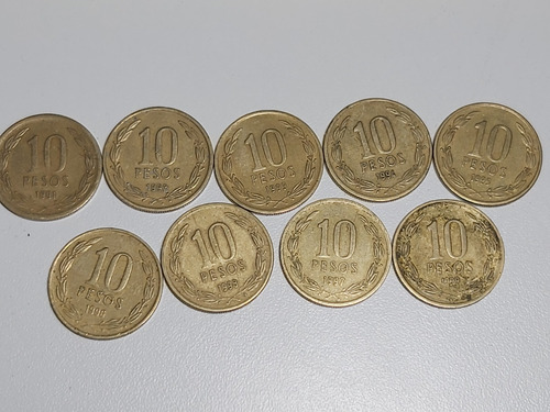 Monedas De 10 Pesos Desde 1991 Hasta 1999