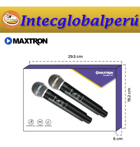 Micrófono Maxtron Vocalist Rx Mx7238rx Wireless (pack X2)