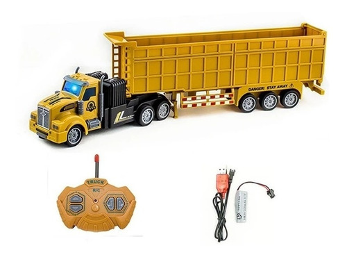 Tractomula Traile 1:32 Control Remoto Pila Recargable Ht-193