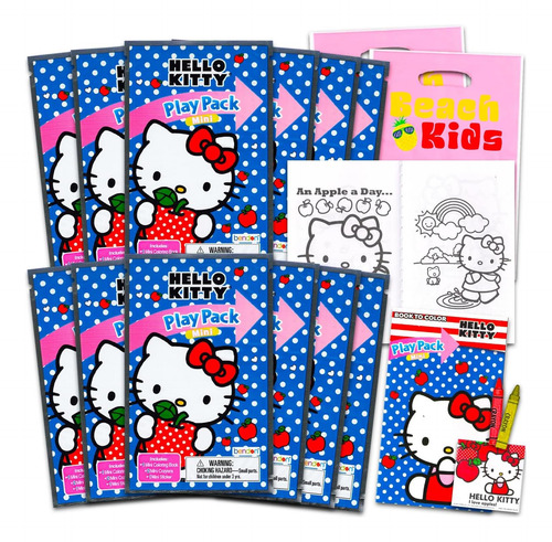 12 Pc Hello Kitty Mini Party Favors Set Bundle Con 12 De De