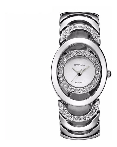 Crrju Reloj Elegante Analogo Cristal Diamante Para Dama